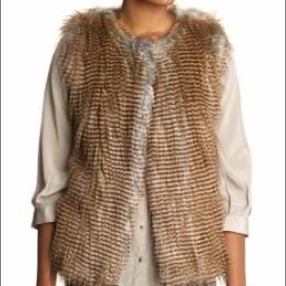 T Los Angeles fur vest